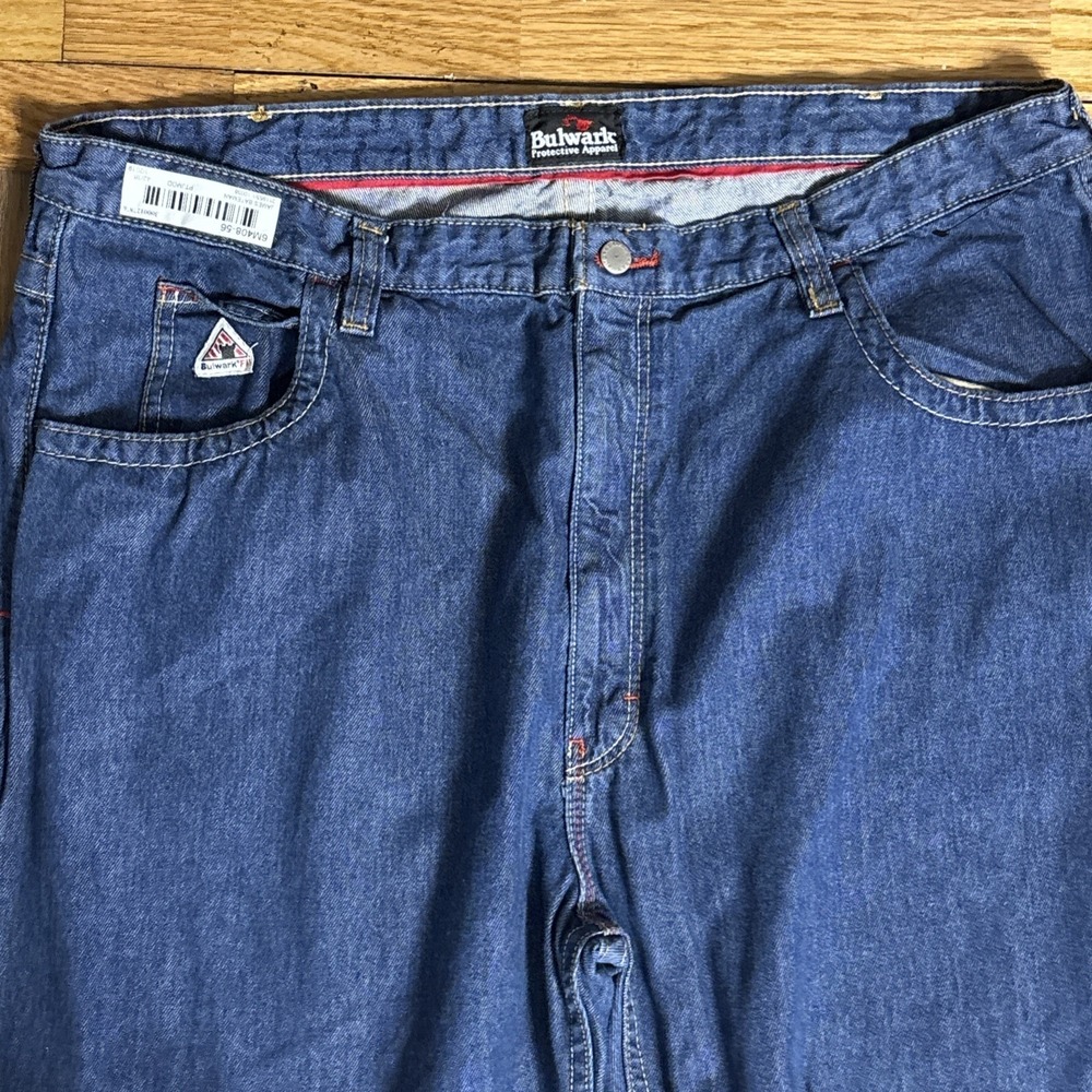 Bulwark Excel FR Flame Resistant Jeans Men's Blue Workwear Denim Size 42x36‎